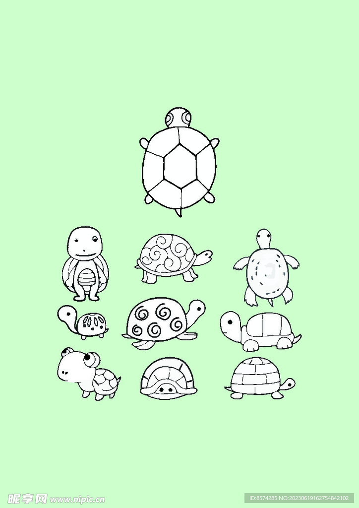 簡筆畫烏龜