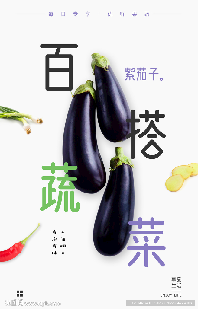 蔬菜海報 茄子