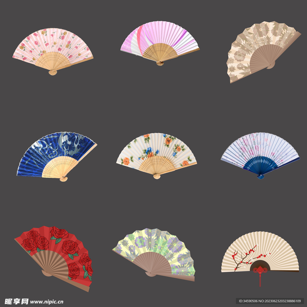 古风古典中国风扇子折扇纸扇