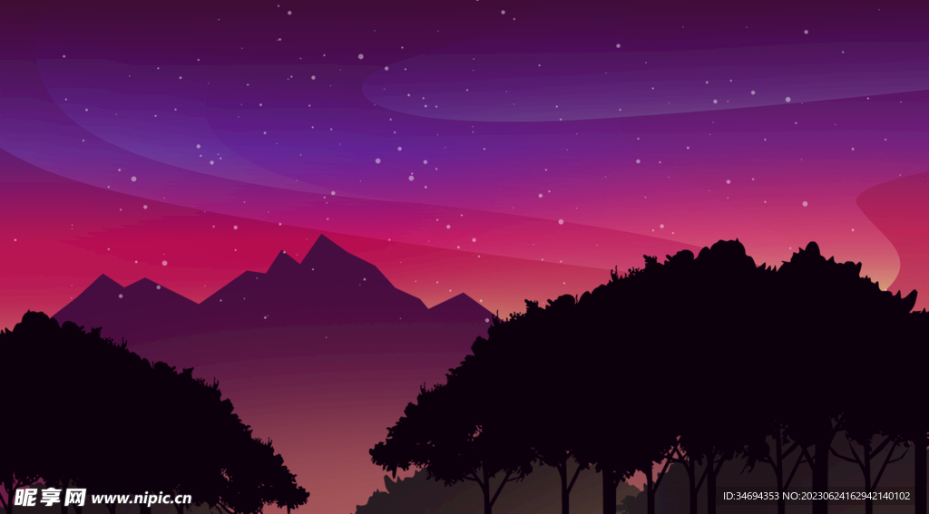 卡通風(fēng)景插畫