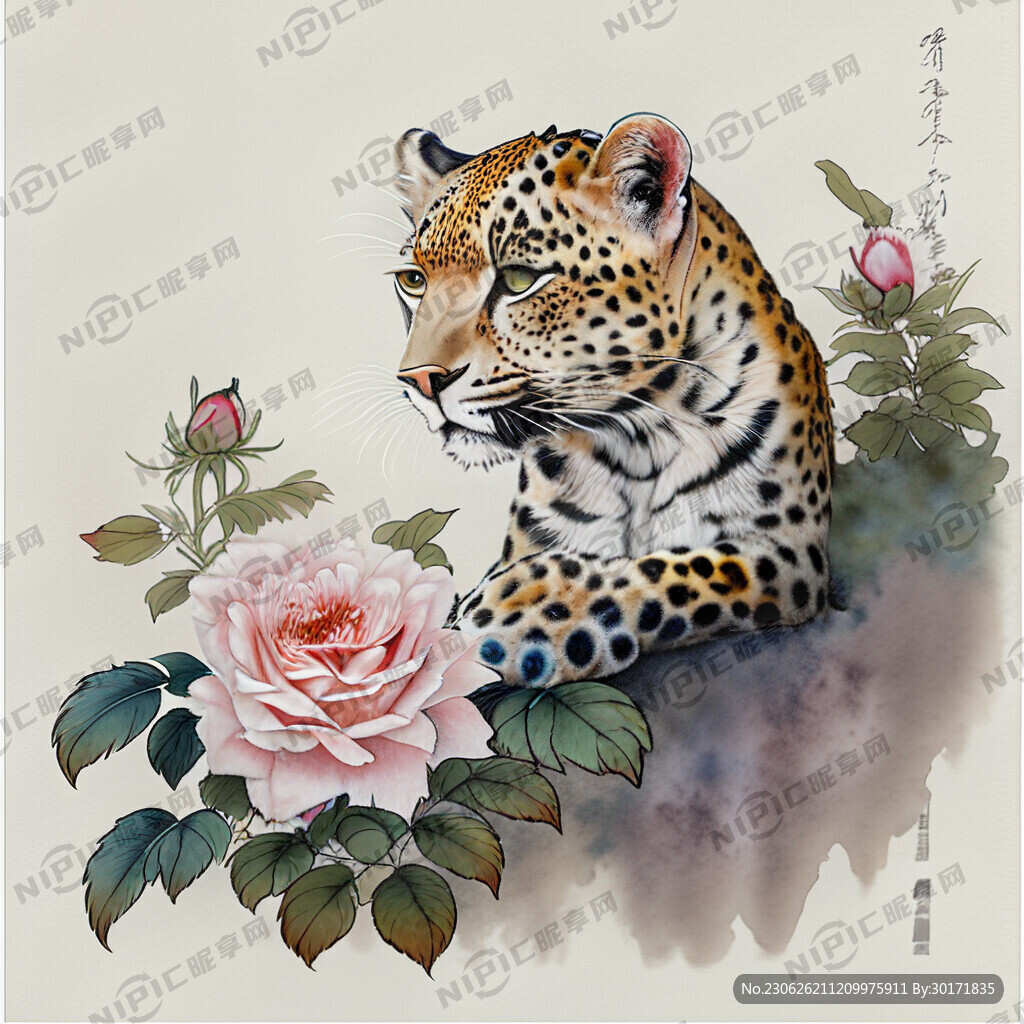 豹紋玫瑰花扎染