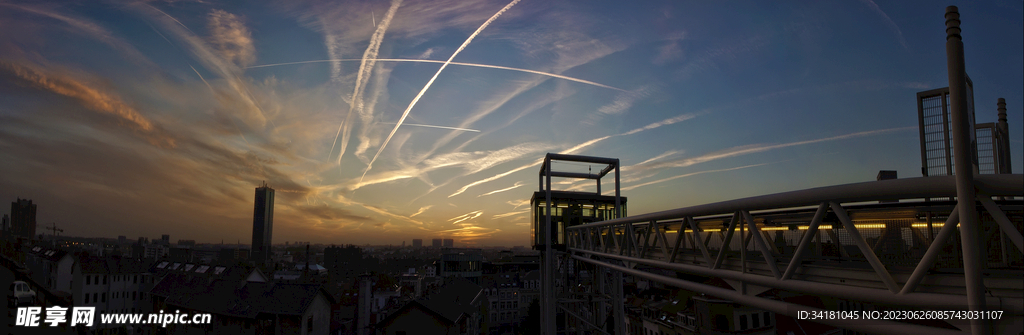天空夕陽云彩 