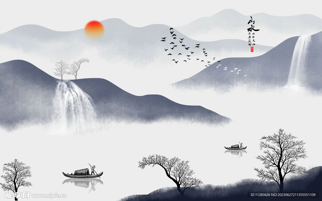 水墨畫背景