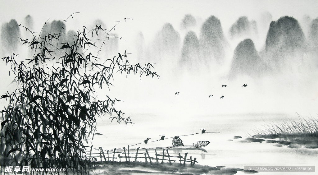 水墨畫背景