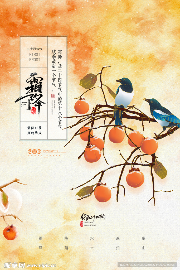霜降節(jié)氣海報 