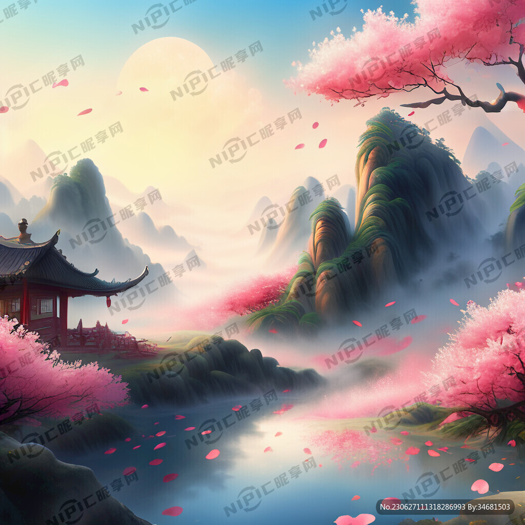 游戲夢幻唯美新中式風景 超高清