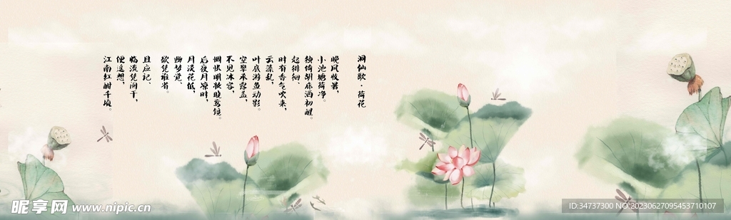 荷花裝飾圖