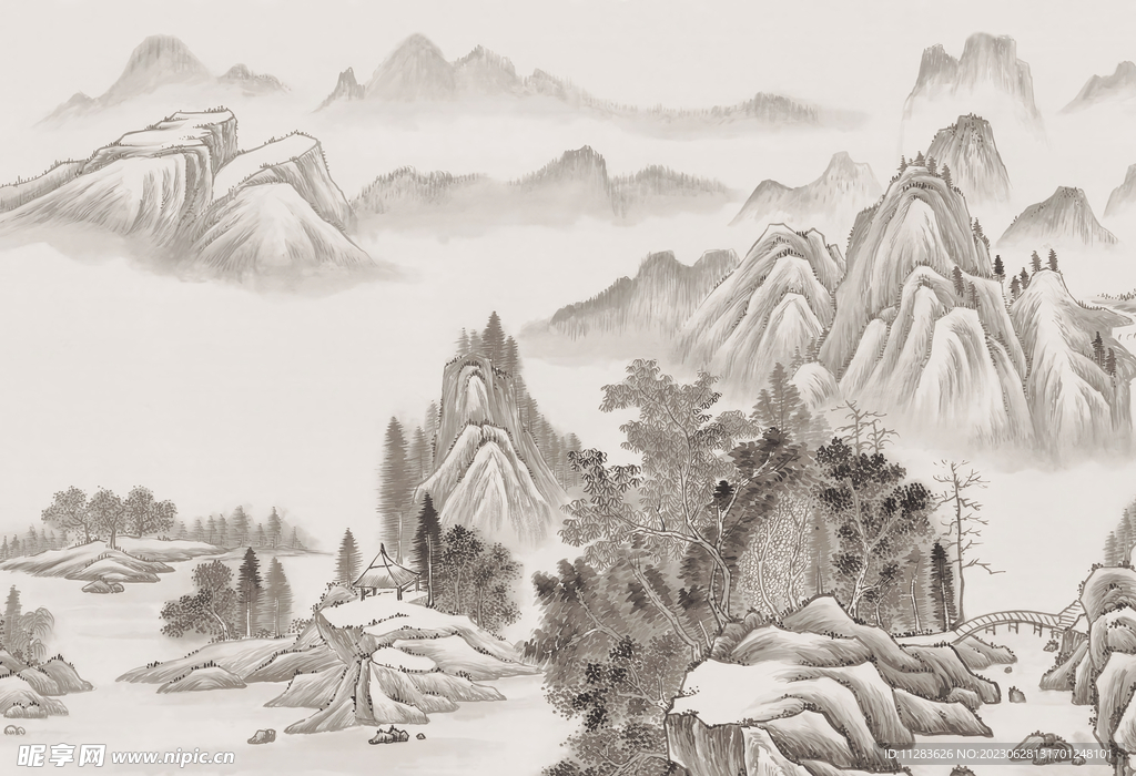 國畫水墨背景