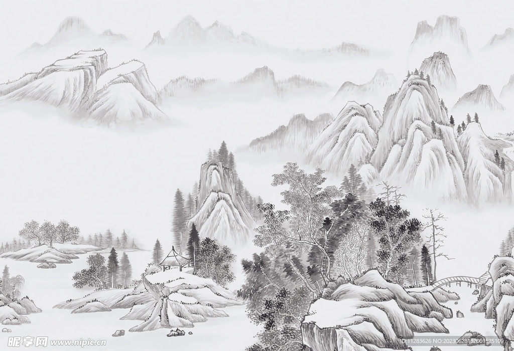 國畫水墨背景