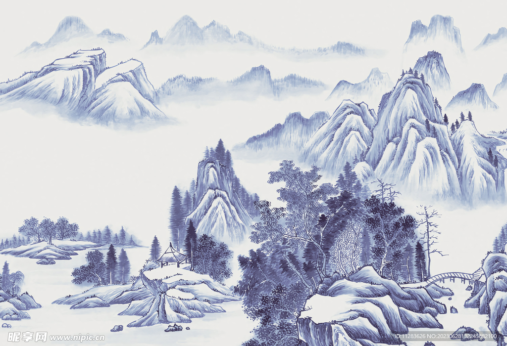 國畫水墨背景