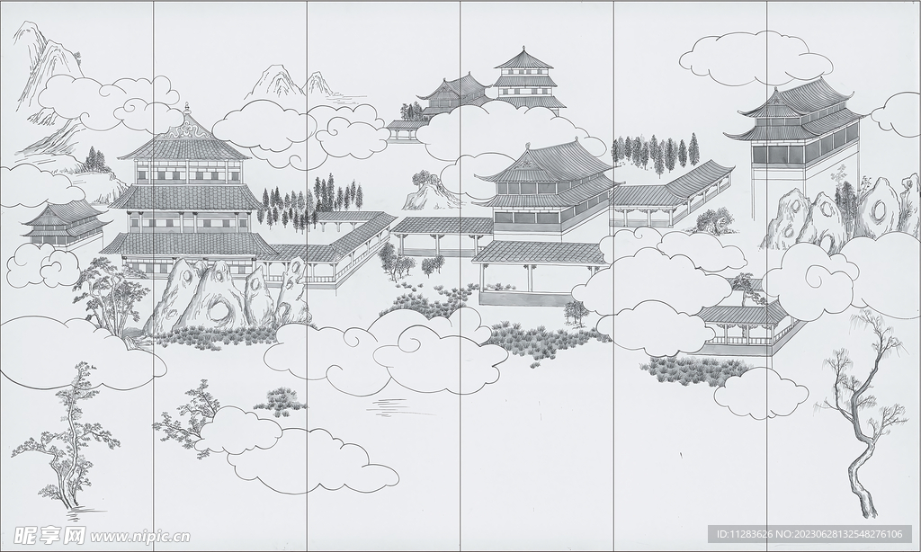國畫水墨背景