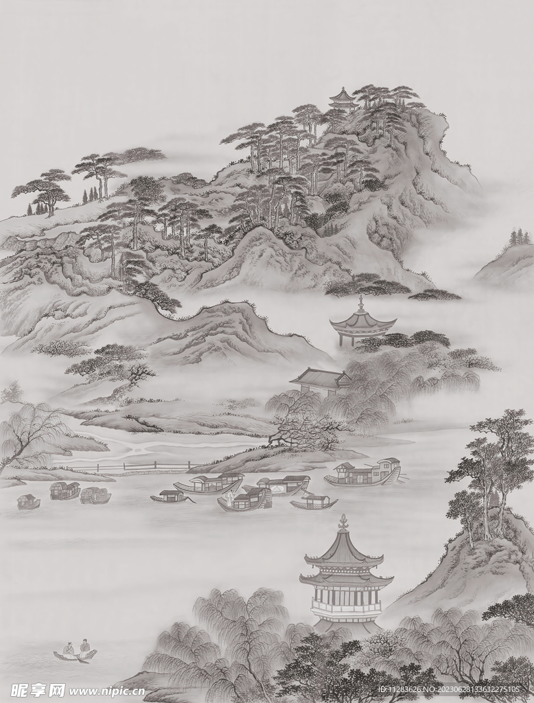 國畫水墨背景