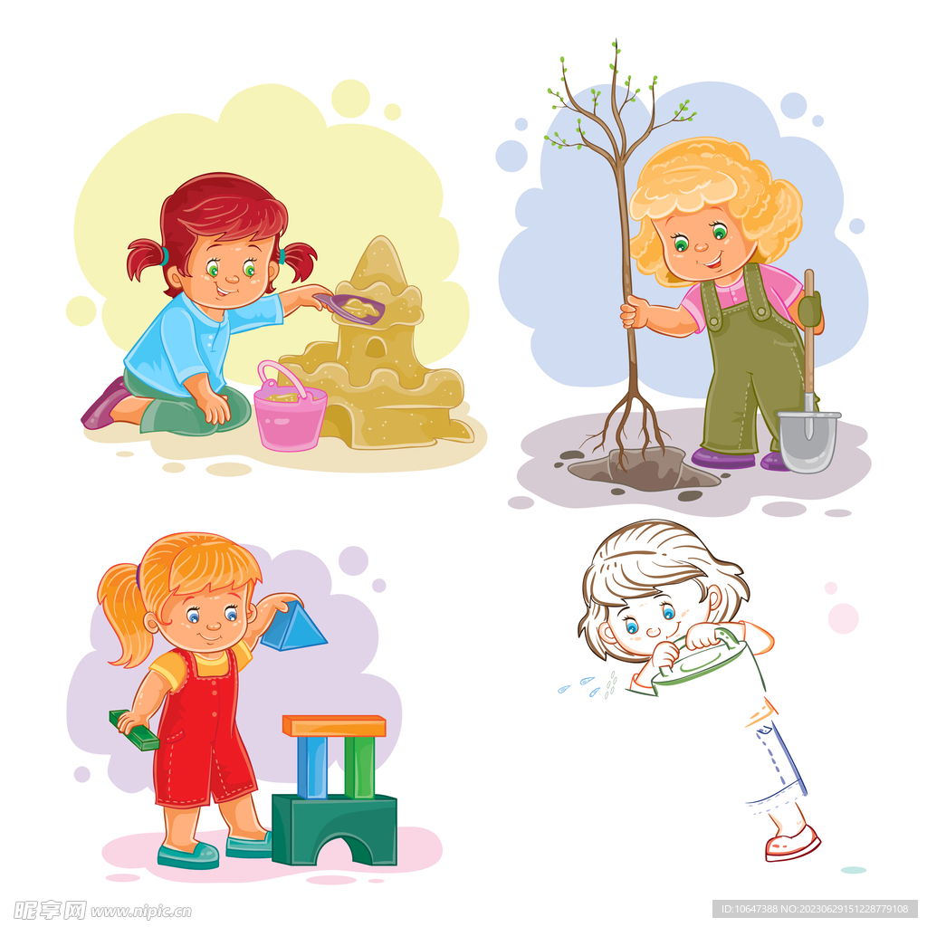 卡通小孩 