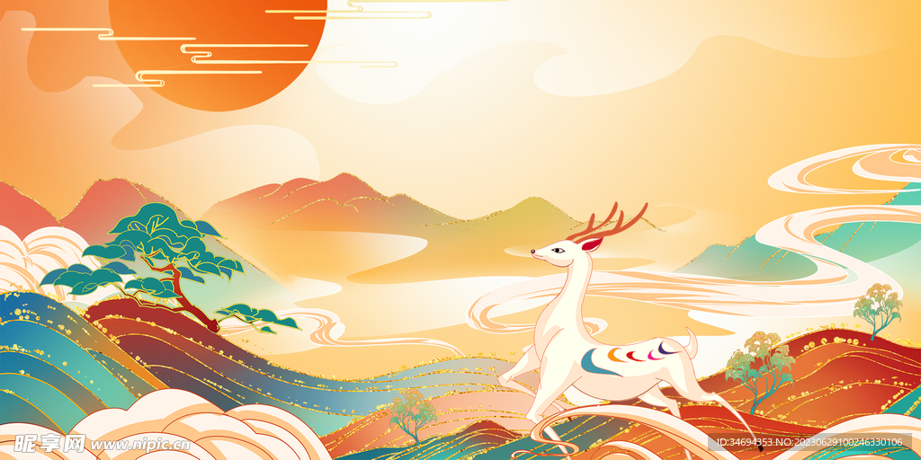 中國風山水畫