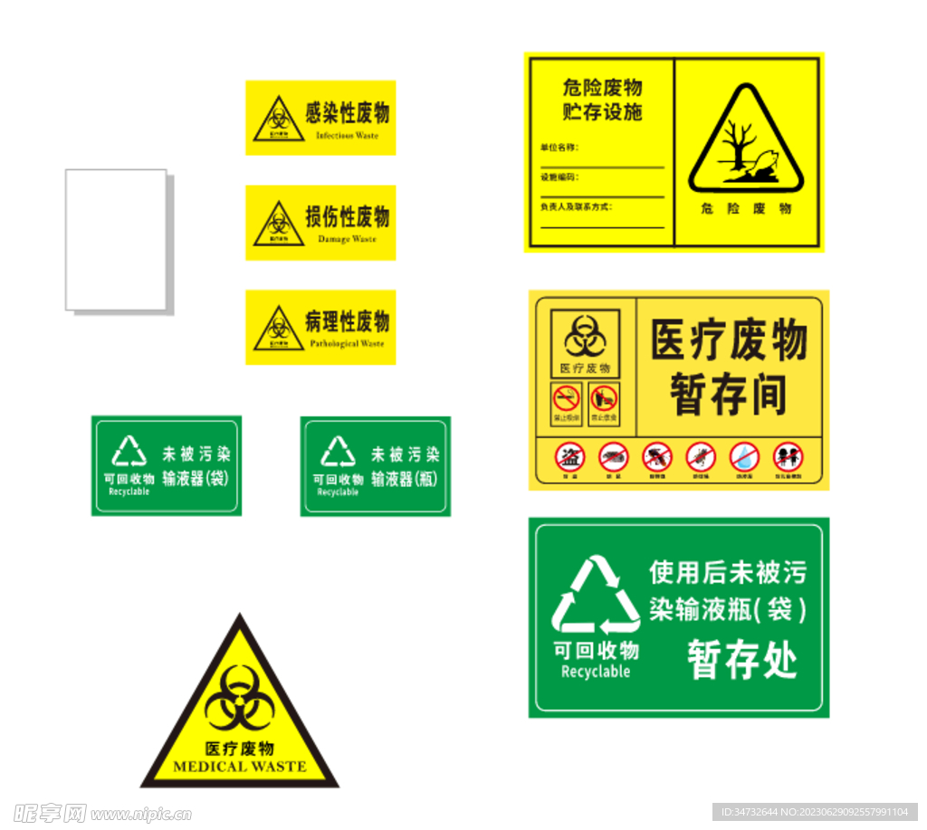 醫療廢物標識標志