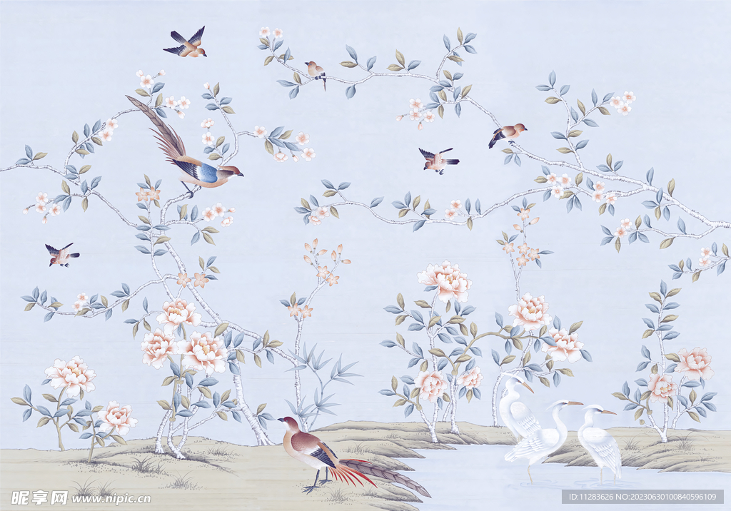 水墨花鳥