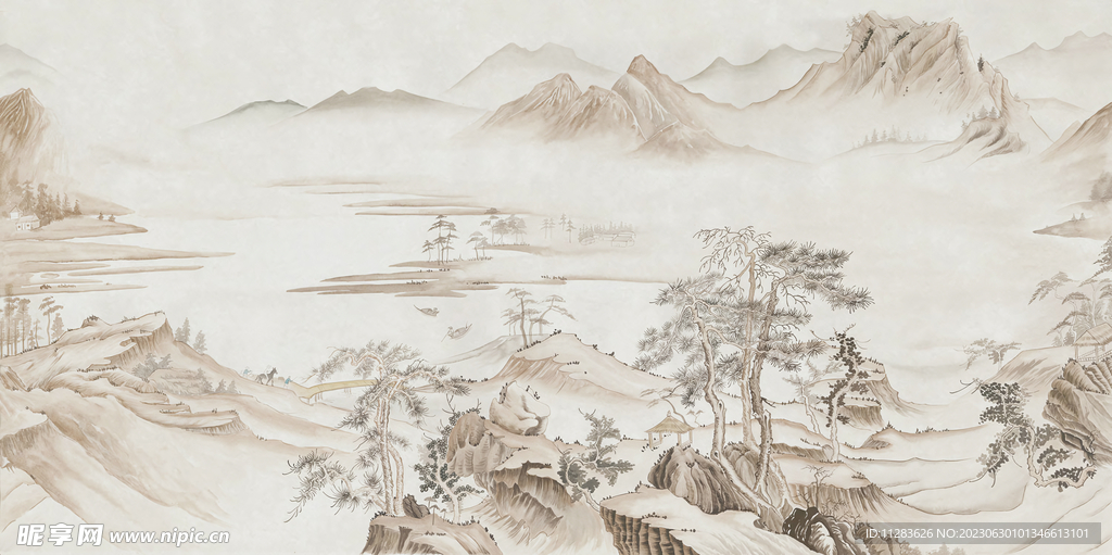國風水墨山水