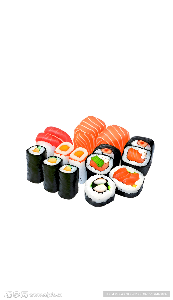 免抠寿司饭团日本料理食物外卖
