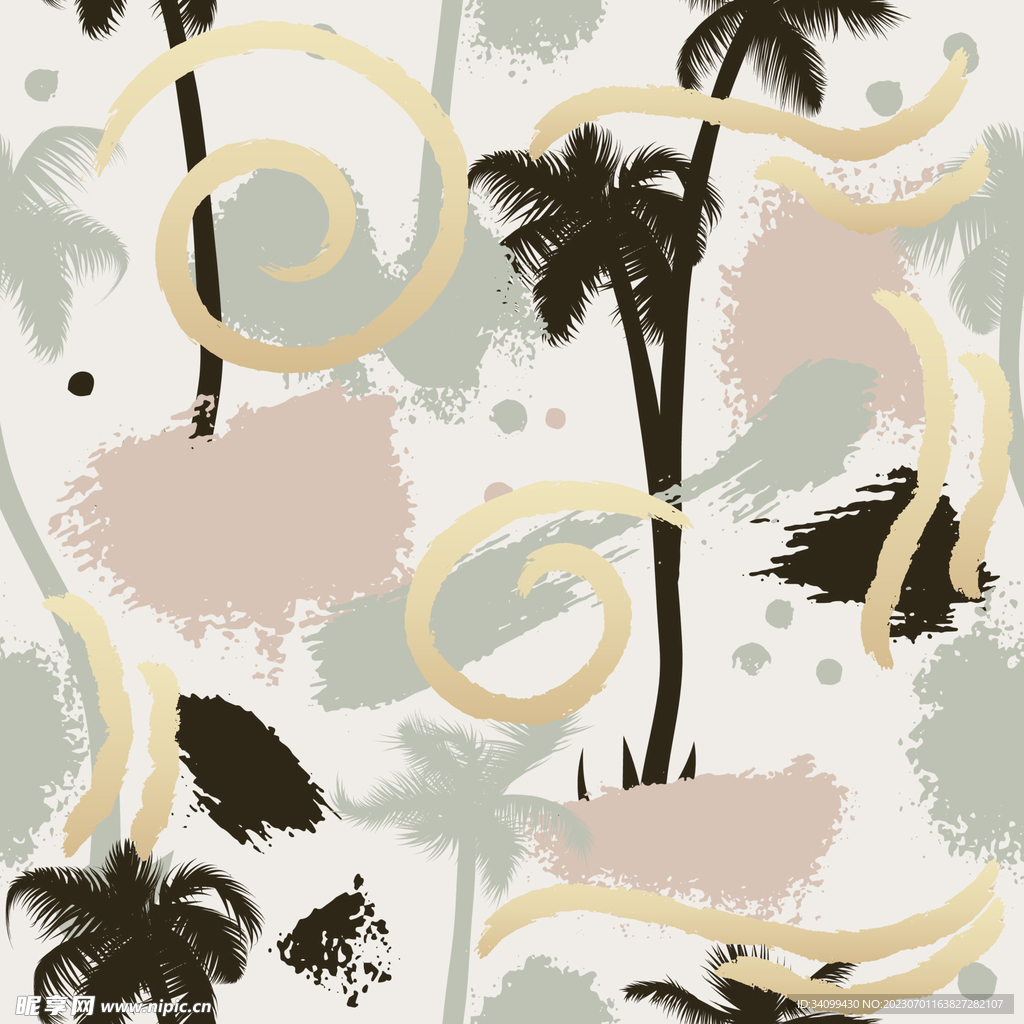 椰树图案