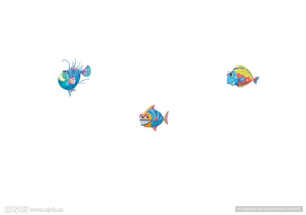 海洋卡通魚類