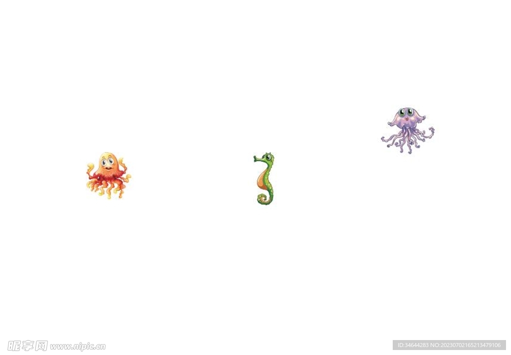 海洋卡通魚類