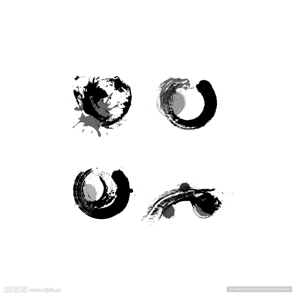 水墨圓環(huán)筆刷