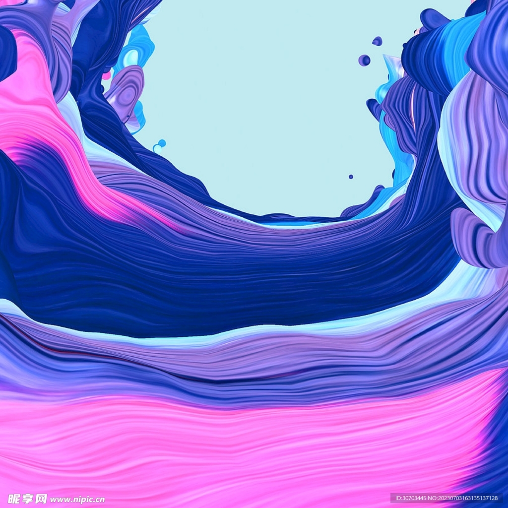 彩色波浪