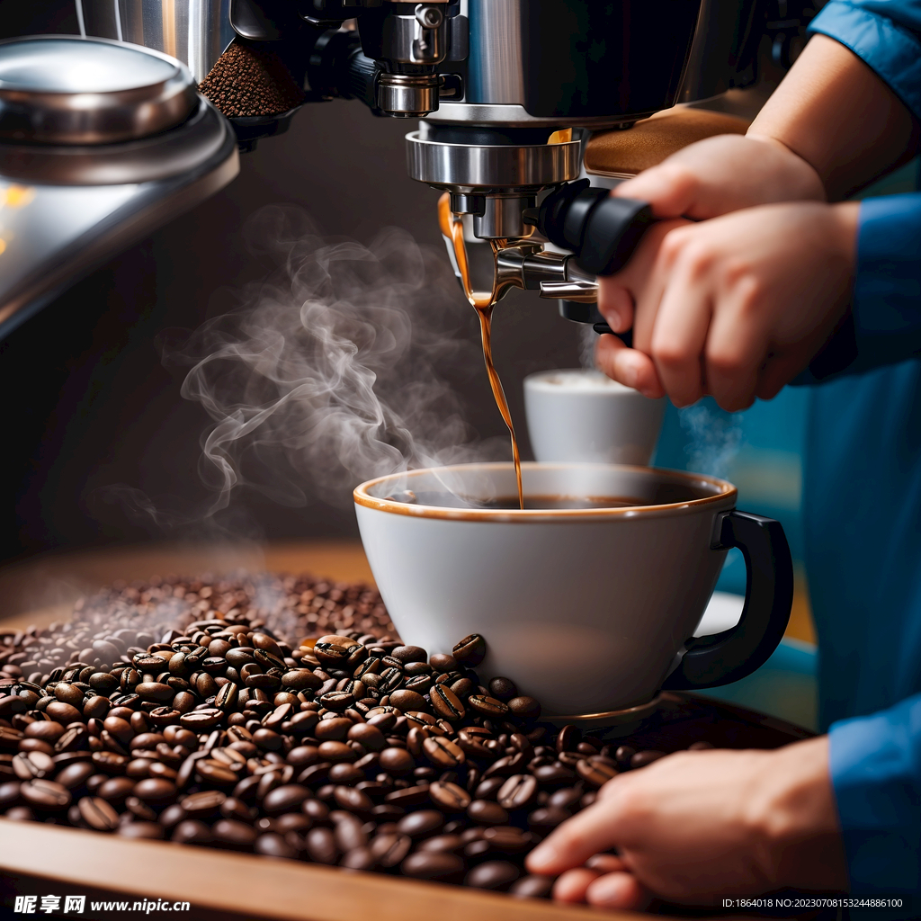 使用咖啡机制作咖啡
