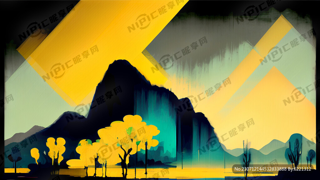 復(fù)古黃色系 抽象印象畫面