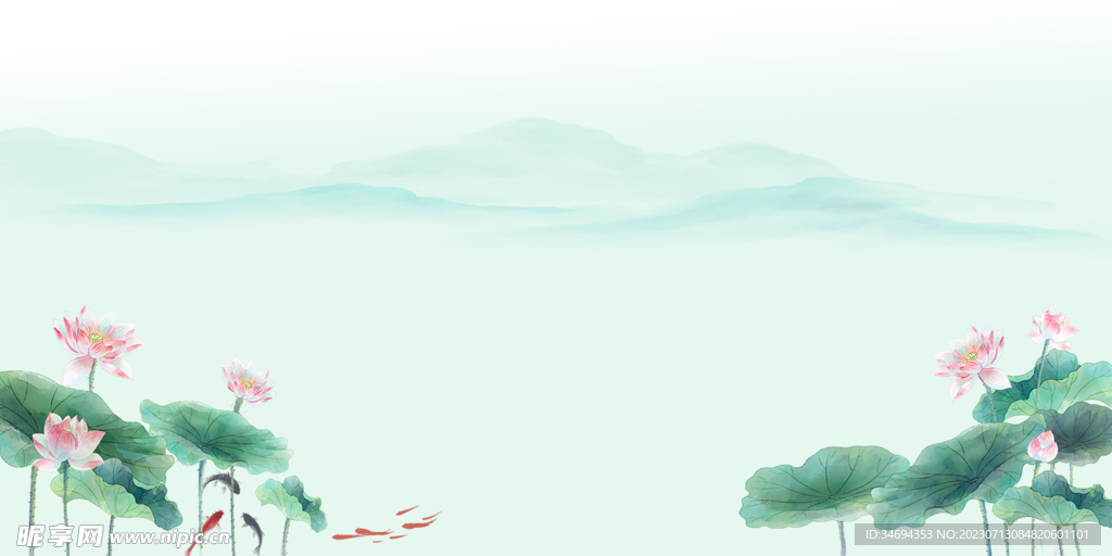  中國(guó)風(fēng)荷花