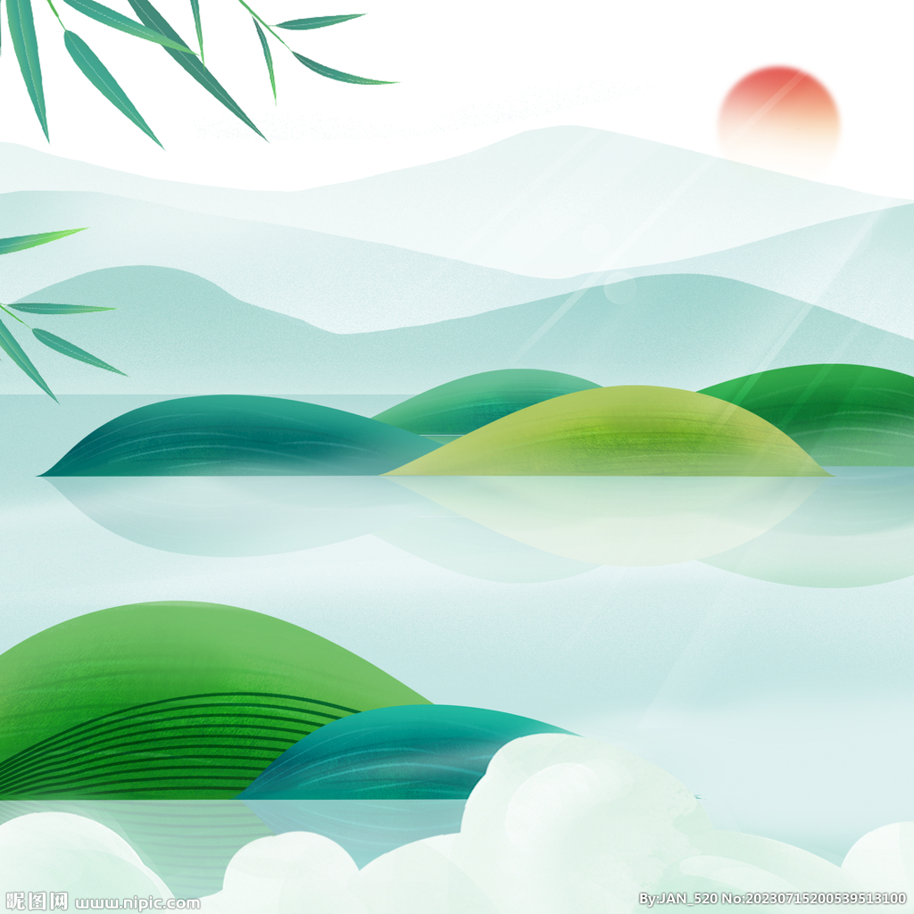 中國風(fēng)山脈插畫元素