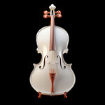 白色3D提琴音乐演奏乐器元素