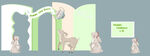 绿色森系兔子宝宝满月百天生日