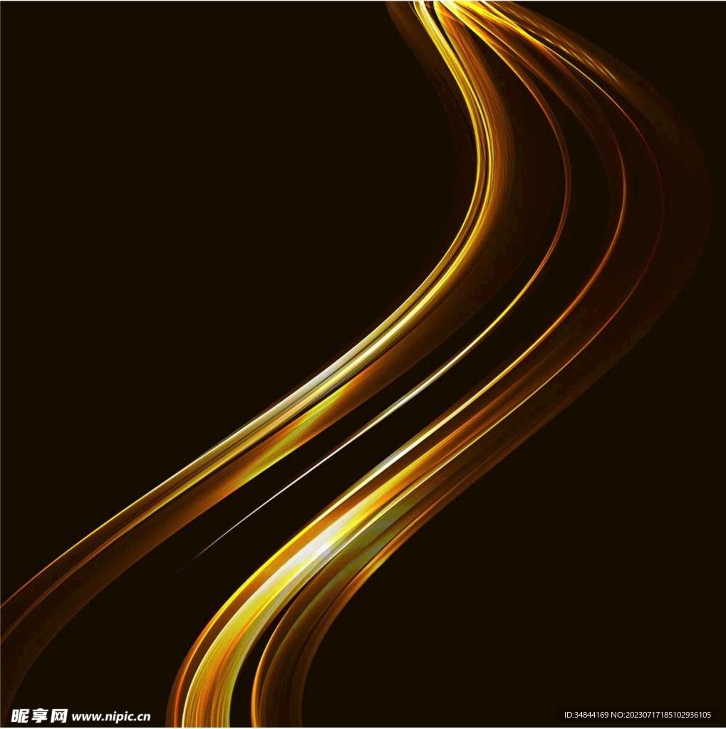 金色曲線背景
