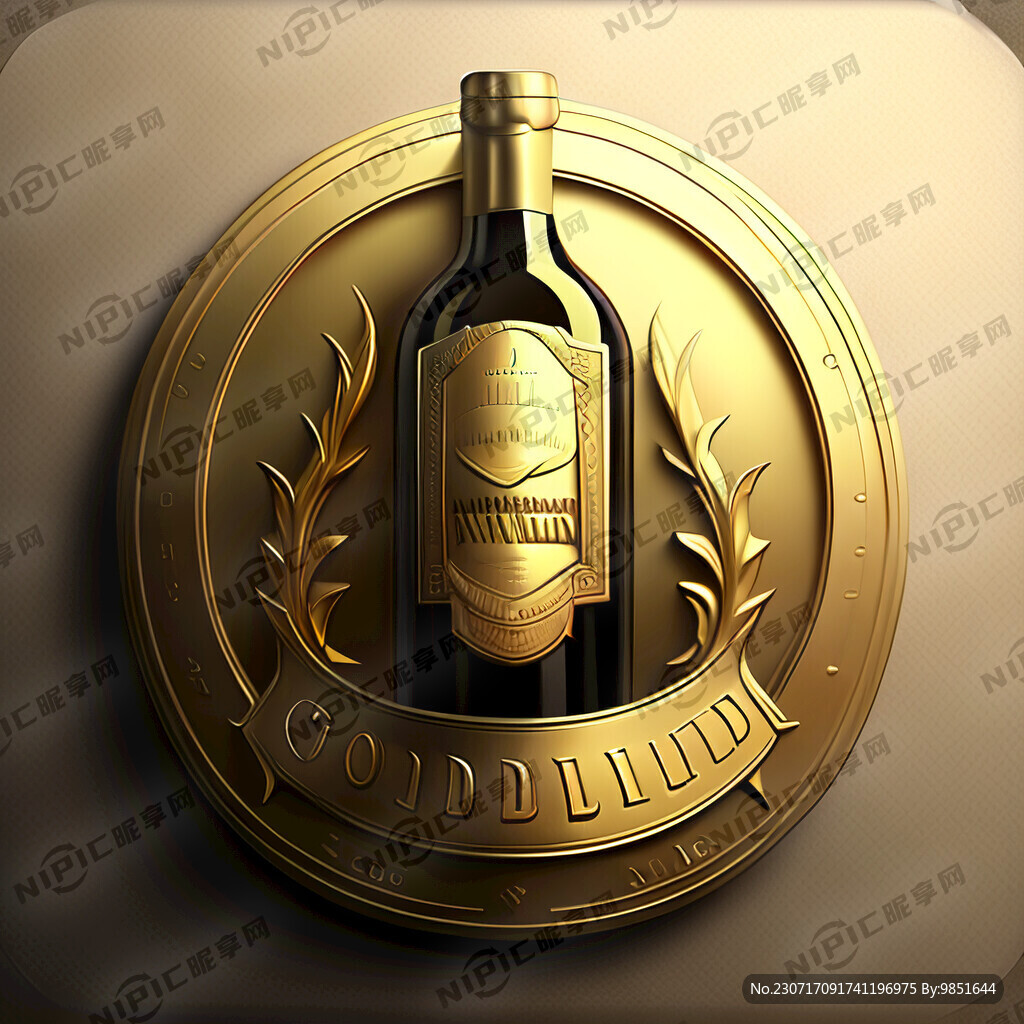 金色酒標