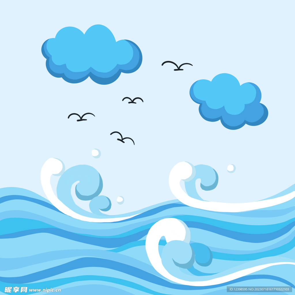 海浪中的海洋
