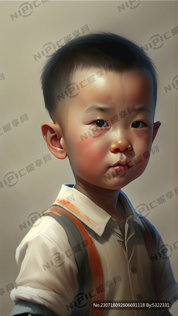 畫畫的小男孩