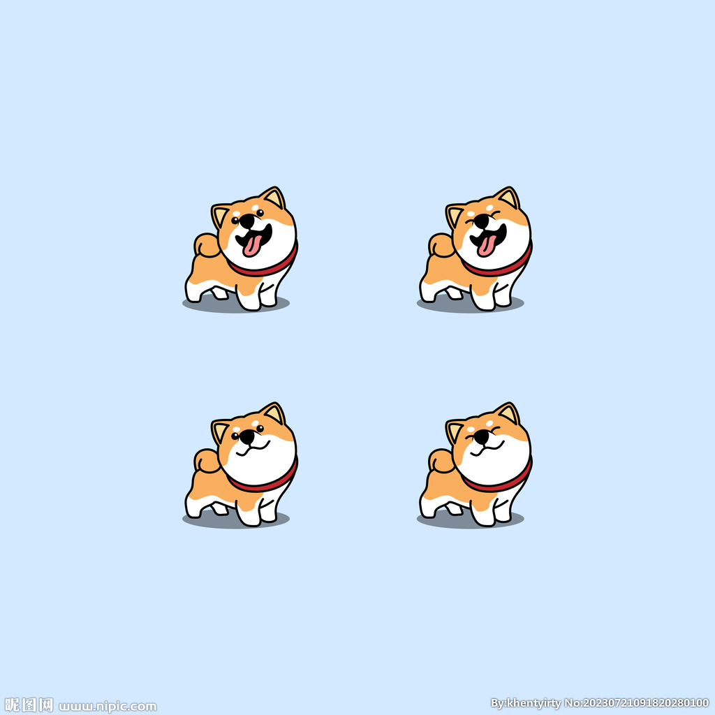 卡通柴犬