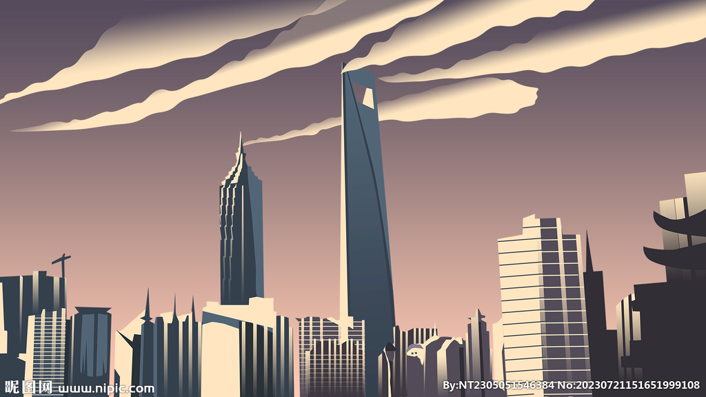 城市插畫建筑