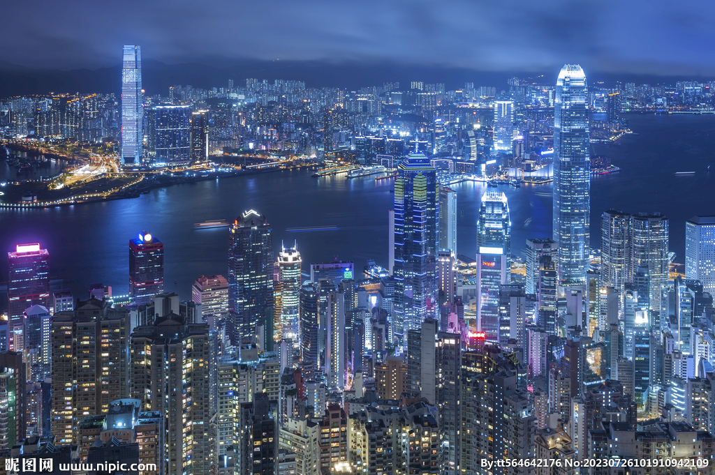 繁華都市夜景
