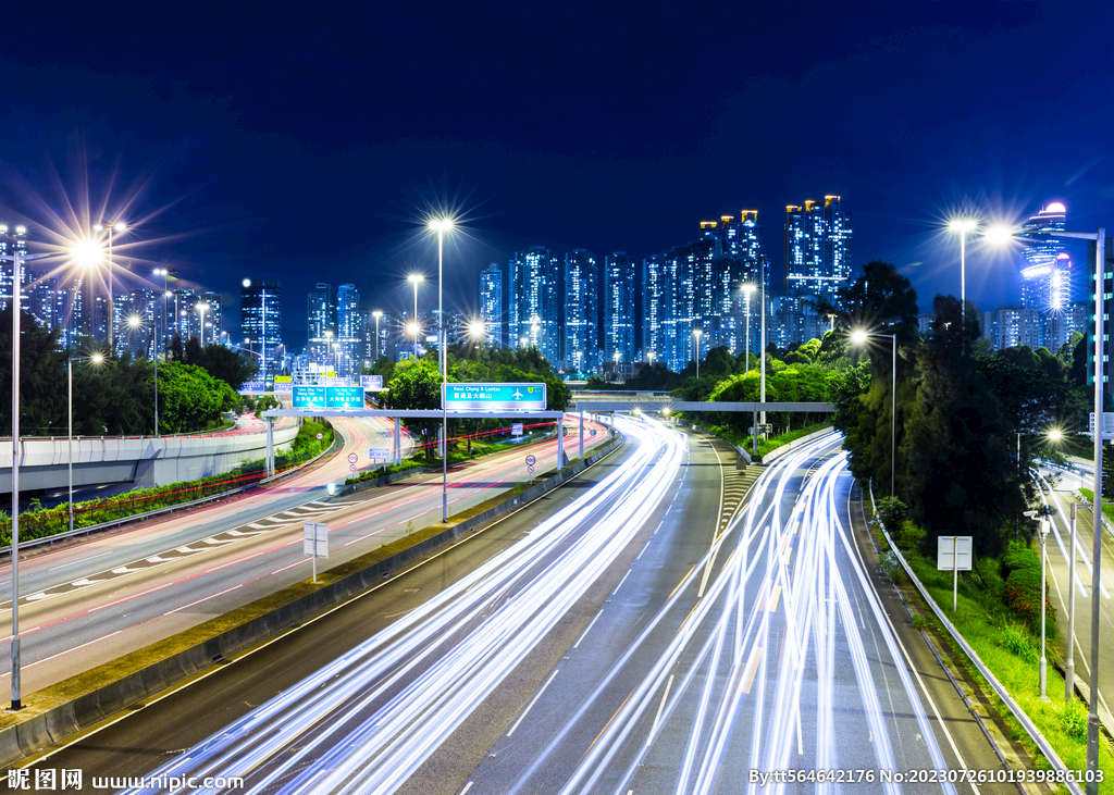 繁華都市夜景