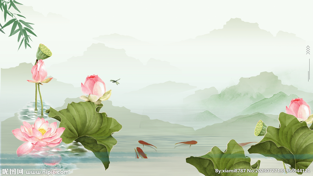 荷花背景