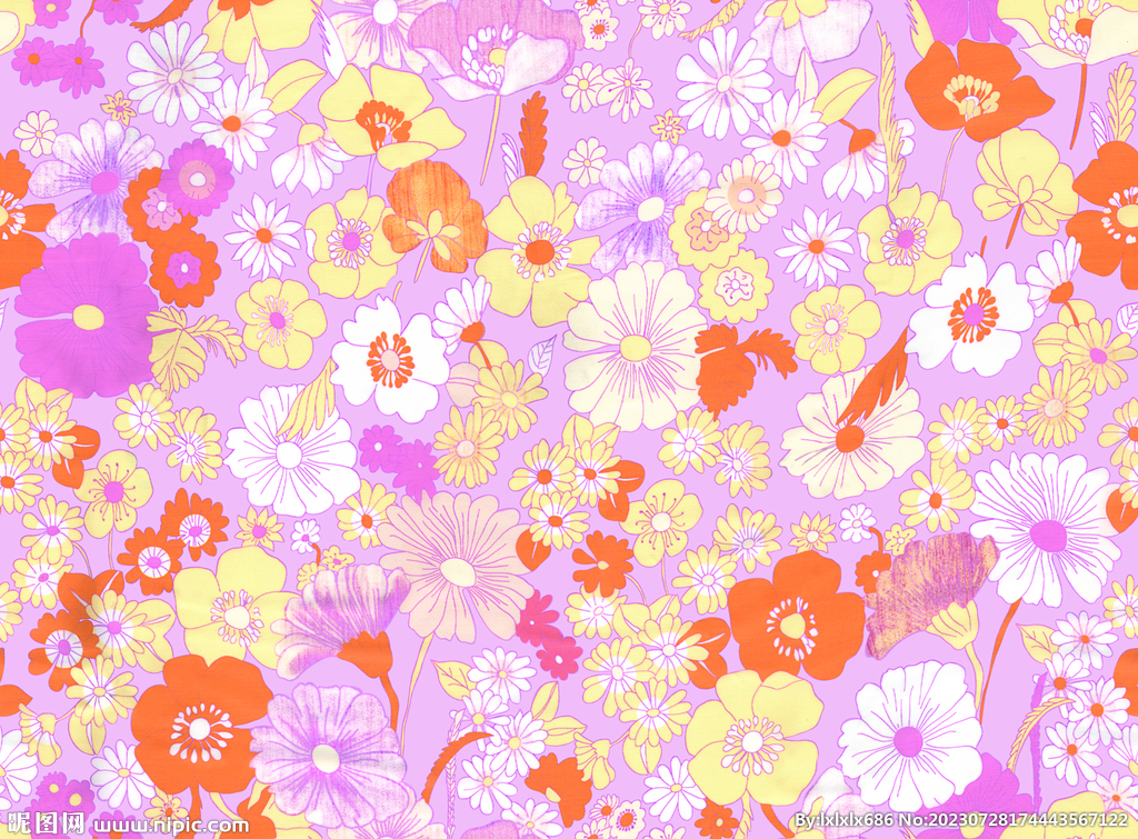 線條花