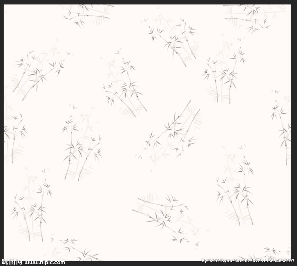 竹子 水墨花 手繪花