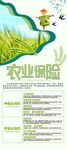 绿色剪纸风农业保险宣传展架