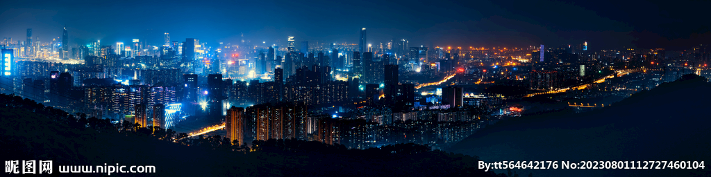 深圳城市夜景全景