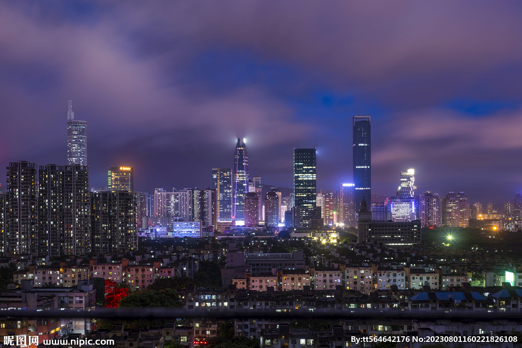 夜景深圳
