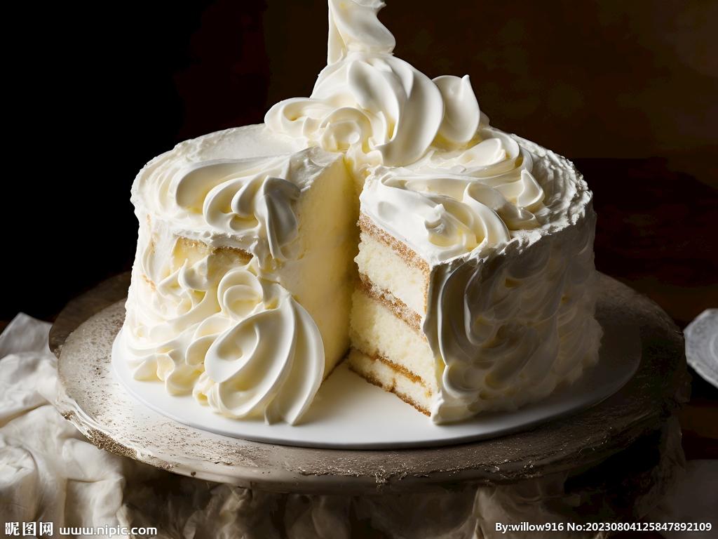 创意奶油蛋糕高清摄影图片