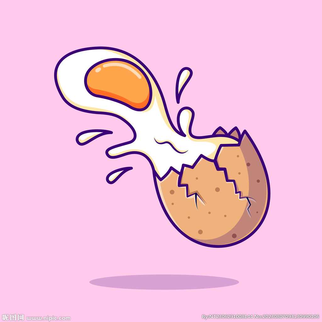 卡通鸡蛋蛋黄