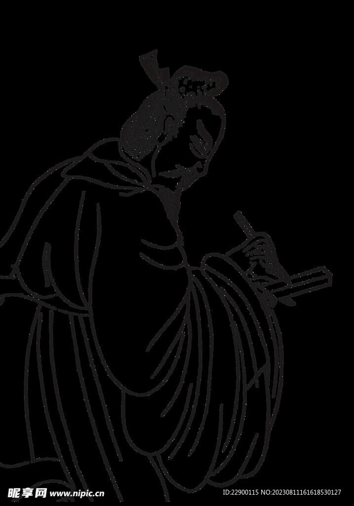 古樸中醫(yī)識別線條圖